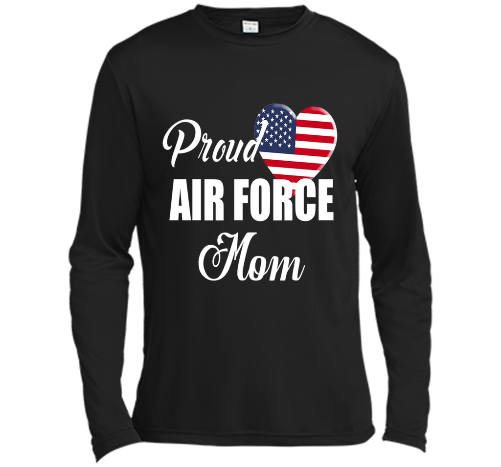 Proud U.S Air Force Mom T-shirts - Patriotic Heart T-Shirt
