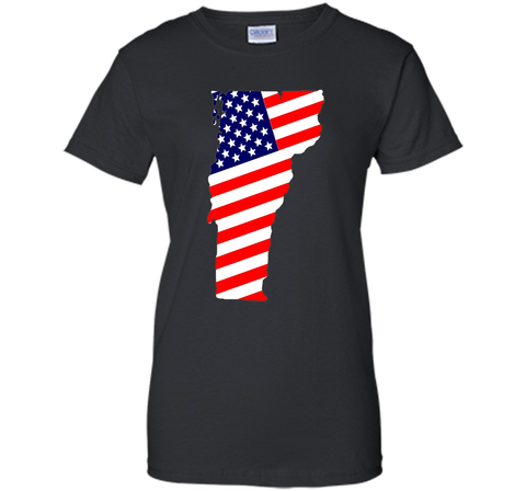 Vermont patriot with USA flag T-shirt Happy Independence day