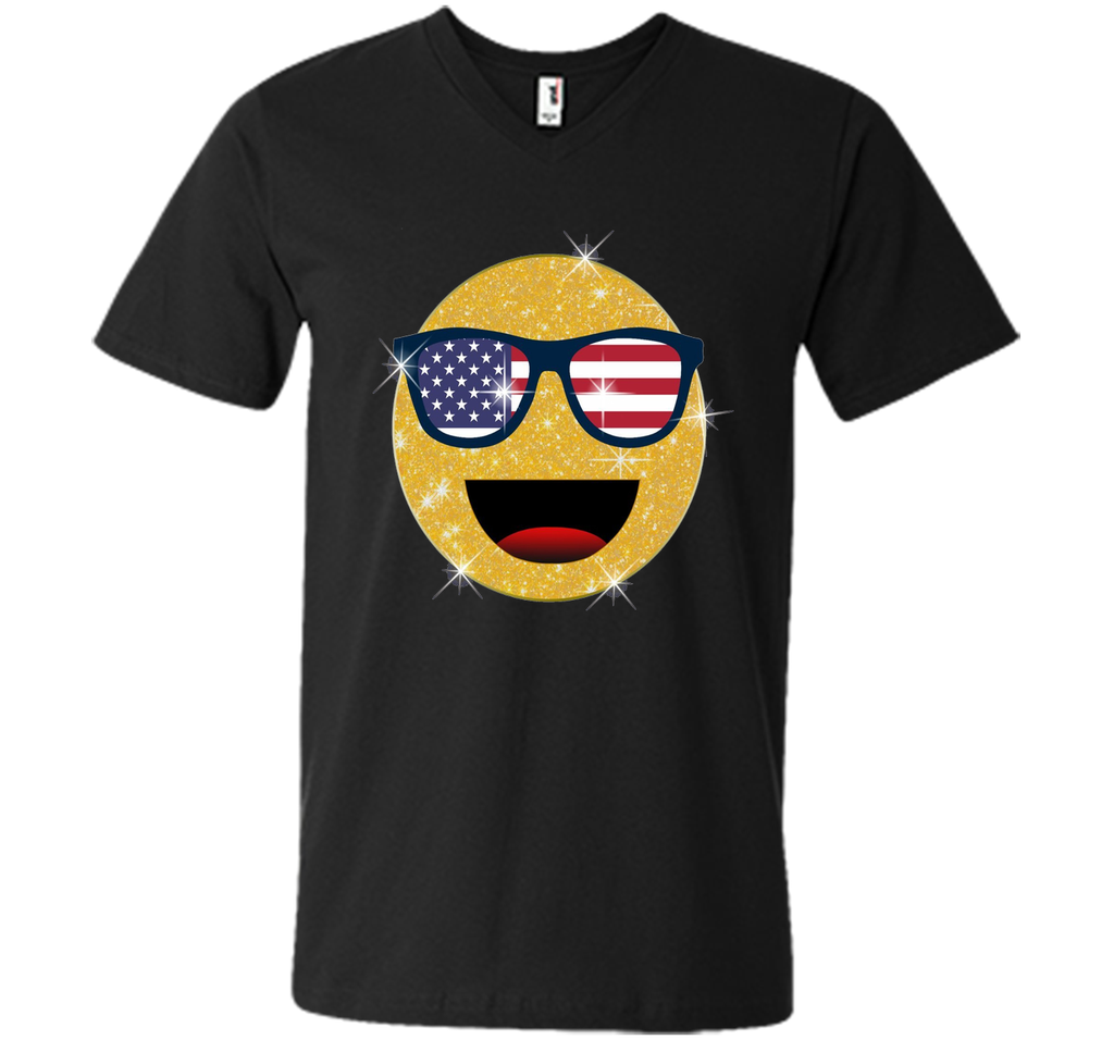 Emoji Shirts Funny 4th of July Sunglasses Emoji T-Shirt