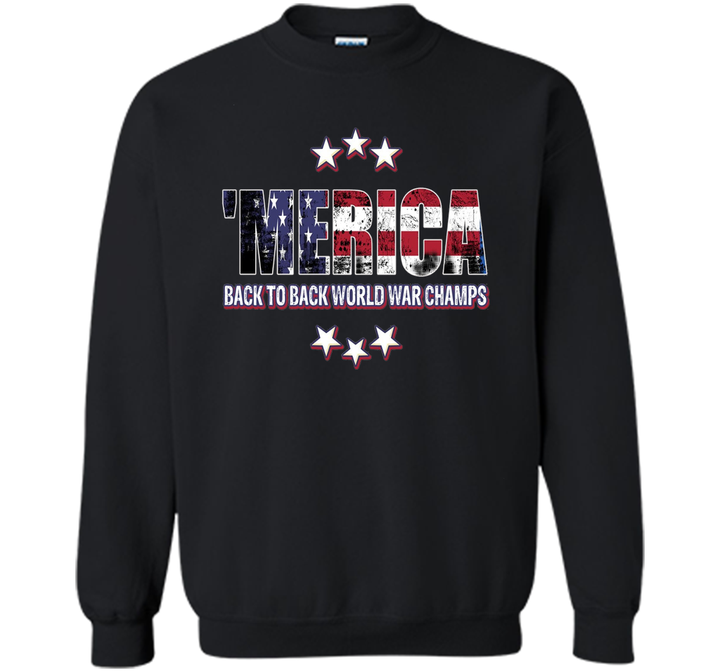 Merica Back to Back World Champs T-Shirt Fourth of July Tee