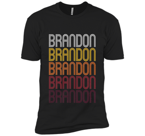 Brandon Retro Wordmark Pattern - Vintage Style T-shirt