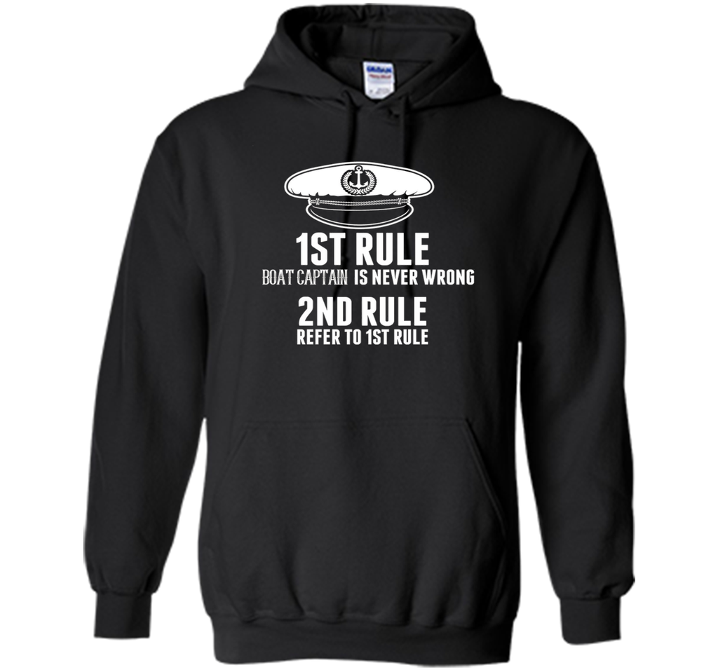 BOAT CAPTAIN IS NEVER WRONG T-Shirt Funny Boating Sail Gift