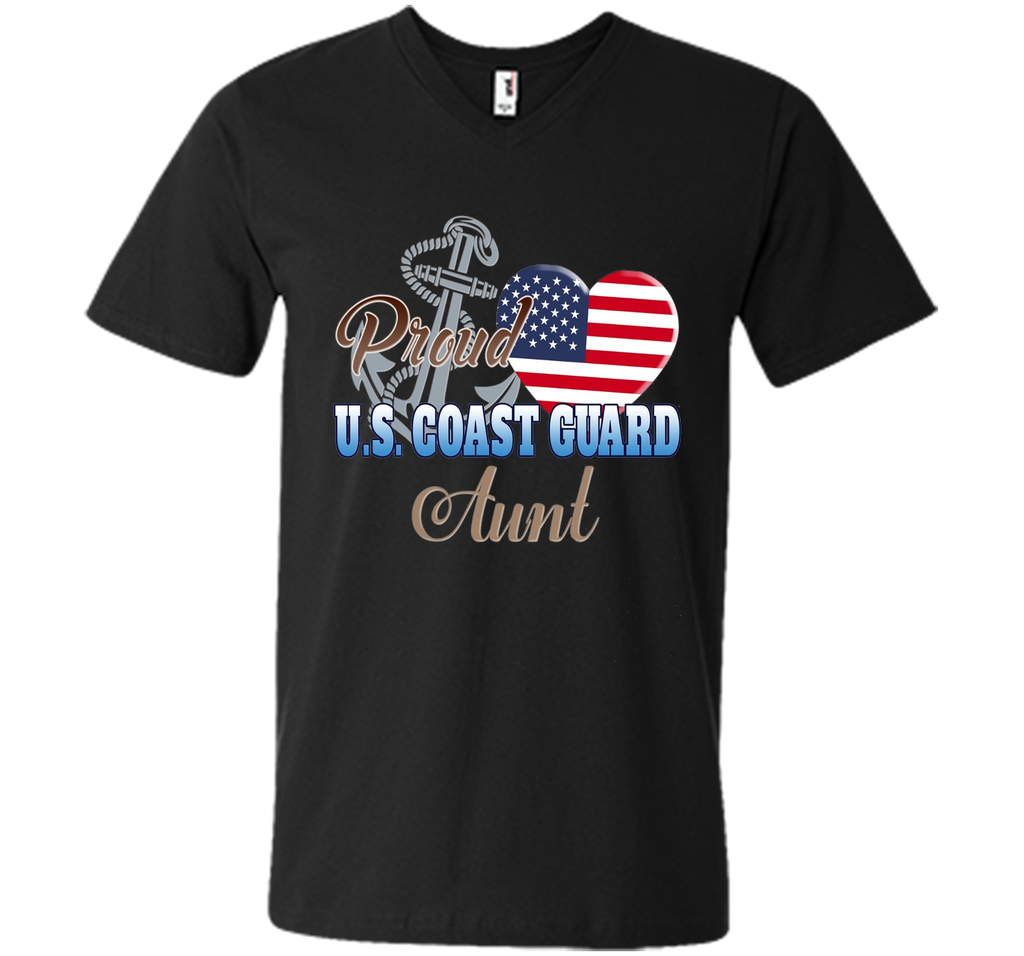 Proud U.S. Coast Guard Aunt Patriotic Heart T Shirt shirt