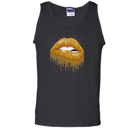 Gold Glitter Lips T-Shirt
