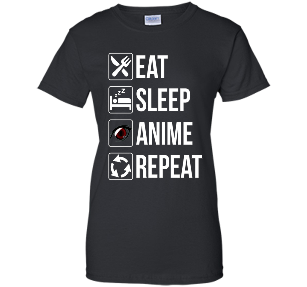 Funny Eat Sleep Anime Repeat TShirt