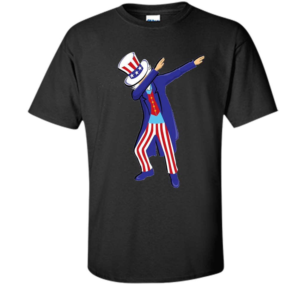 Dabbing Uncle Sam Shirt Funny 4th of July Boys Girls Adults