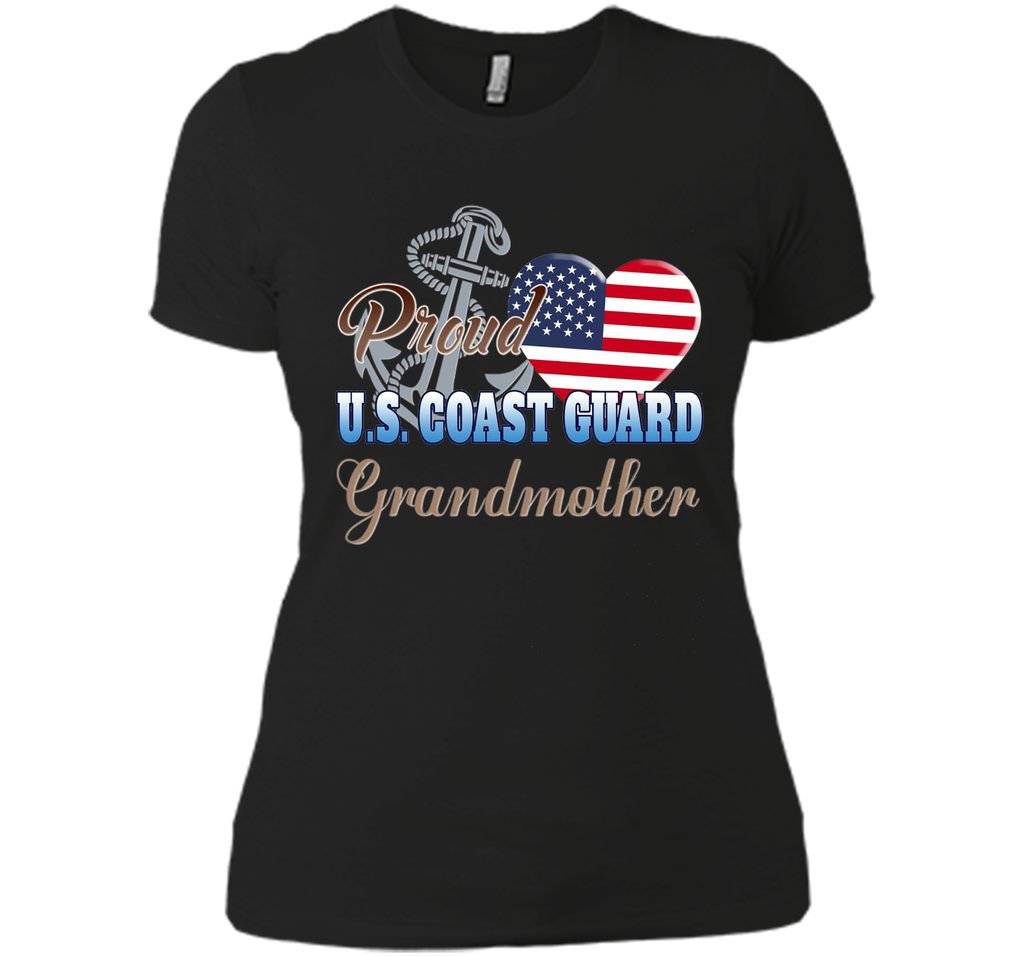 Proud U.S. Coast Guard Grandmother Patriotic Heart T Shirt shirt