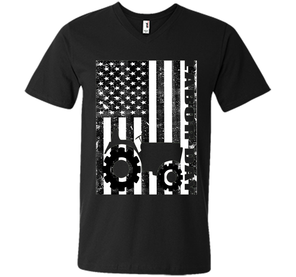 labor day T-shirt, labor day flag american black tshir