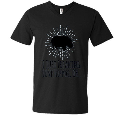 I Just Freaking Love Hippos OK Funny Hippo Lovers T-Shirt