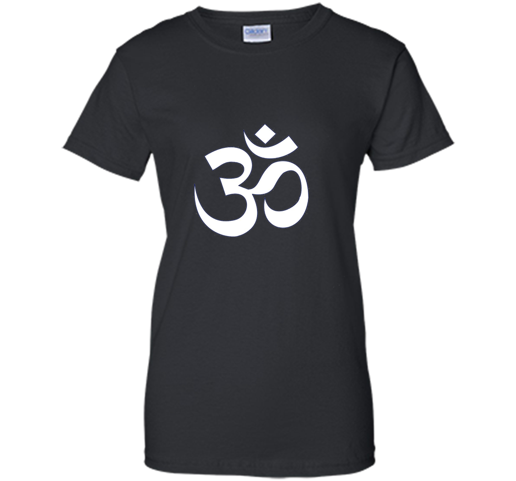 White Ohm Om Symbol Yoga Namaste T-Shirt