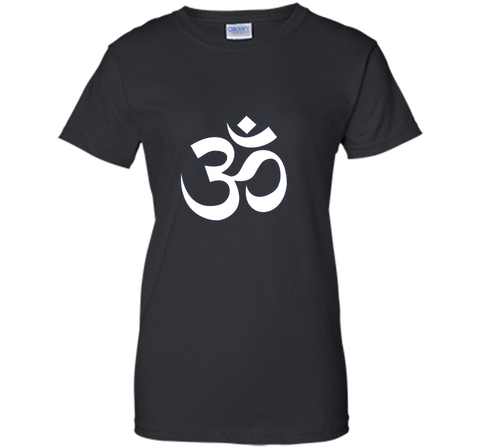 White Ohm Om Symbol Yoga Namaste T-Shirt