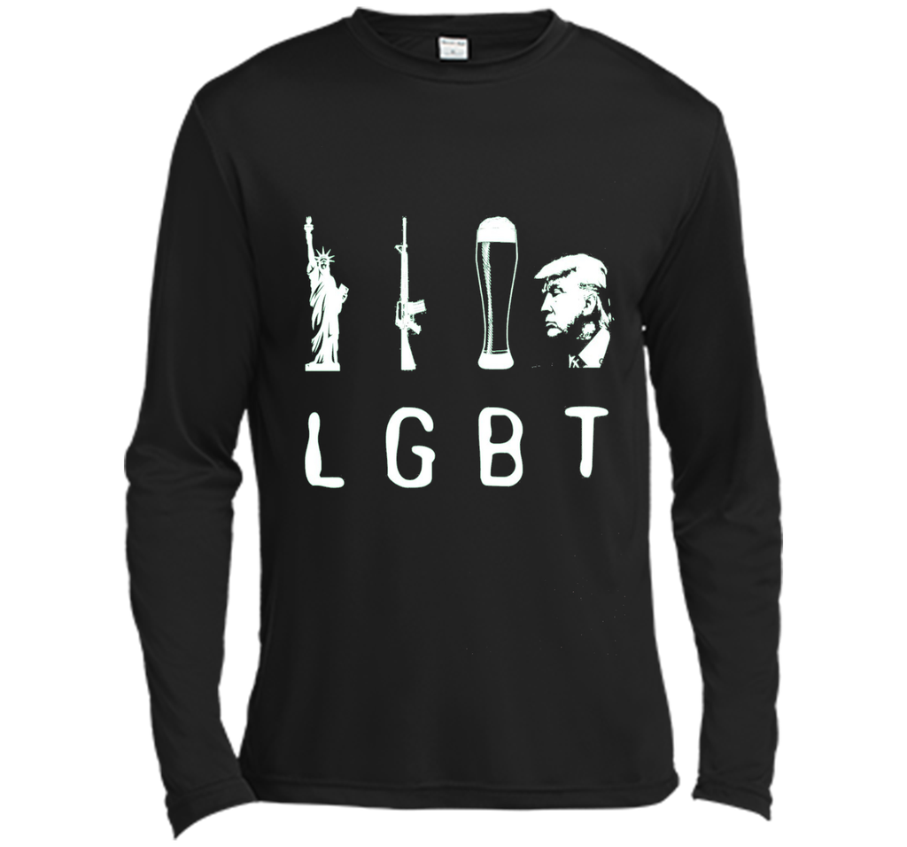 Liberty Guns Beer Trump T-Shirt Funny LGBT Shirt