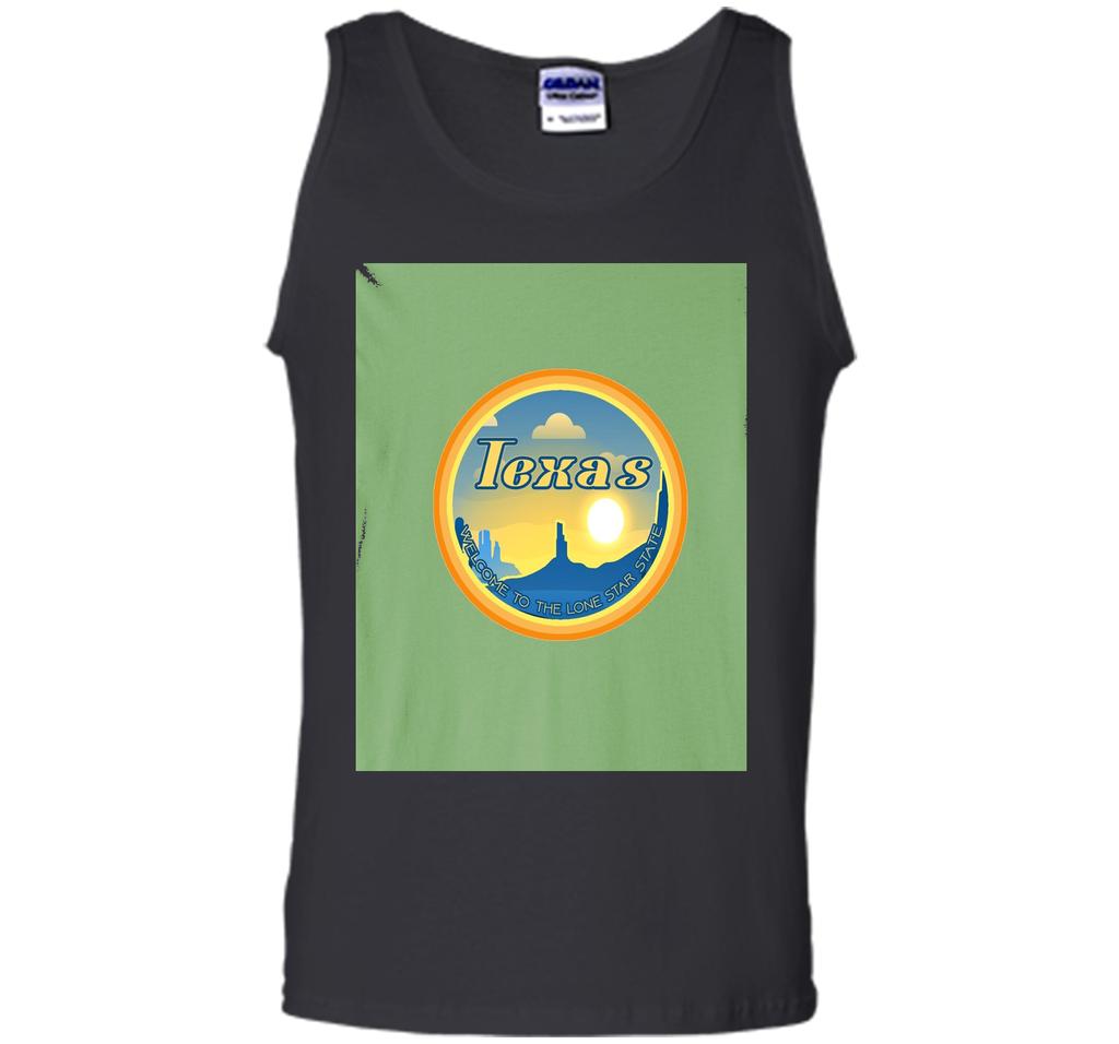 Texas Western Sunset Sunrise Retro Vintage Plateau T-Shirt