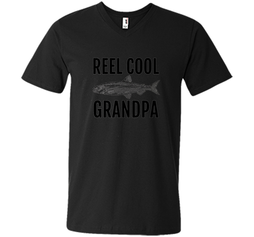 Men's REEL Cool Grandpa Fishing T Shirt for Fisherman Grandfather