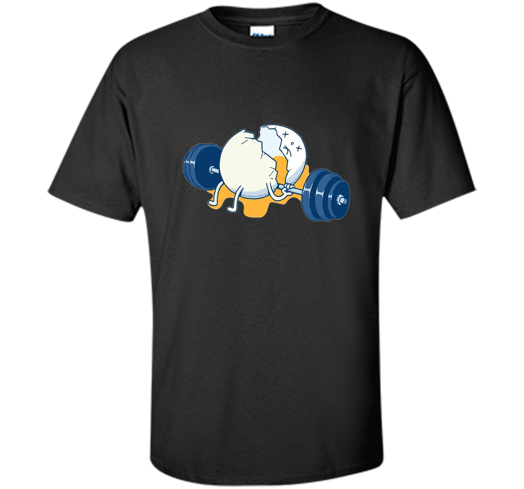 Weightlifting Accident Gym Funny Egg T-shirt