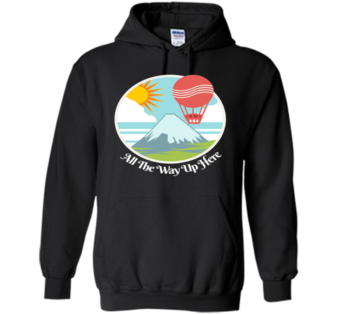 All The Way Up Here Hot Air Balloon Graphic Tee Shirt