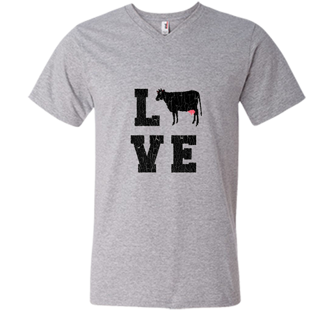 I Love Heart Cow Funny T-shirt vintage cattle Farmer Tee