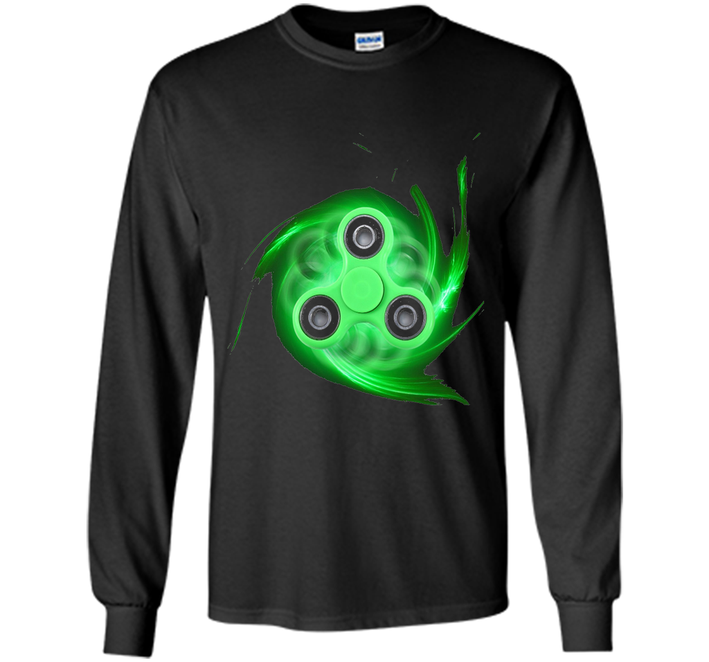 Spin Storm Fidget Toy Hand Spinner T-Shirt Green Spinner Tee
