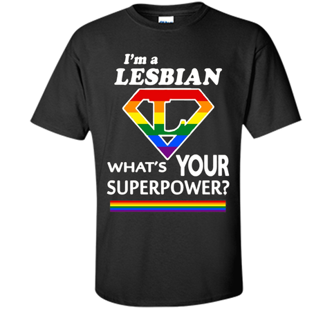 a lesbian whats your superpower rainbow gay pride flag shirt