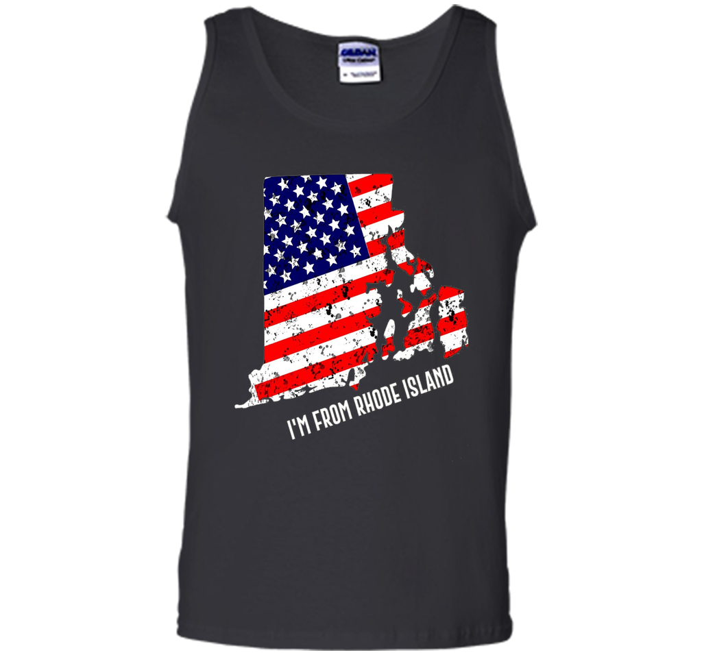 Proud of Rhode Island USA flag Independence day Tshirt