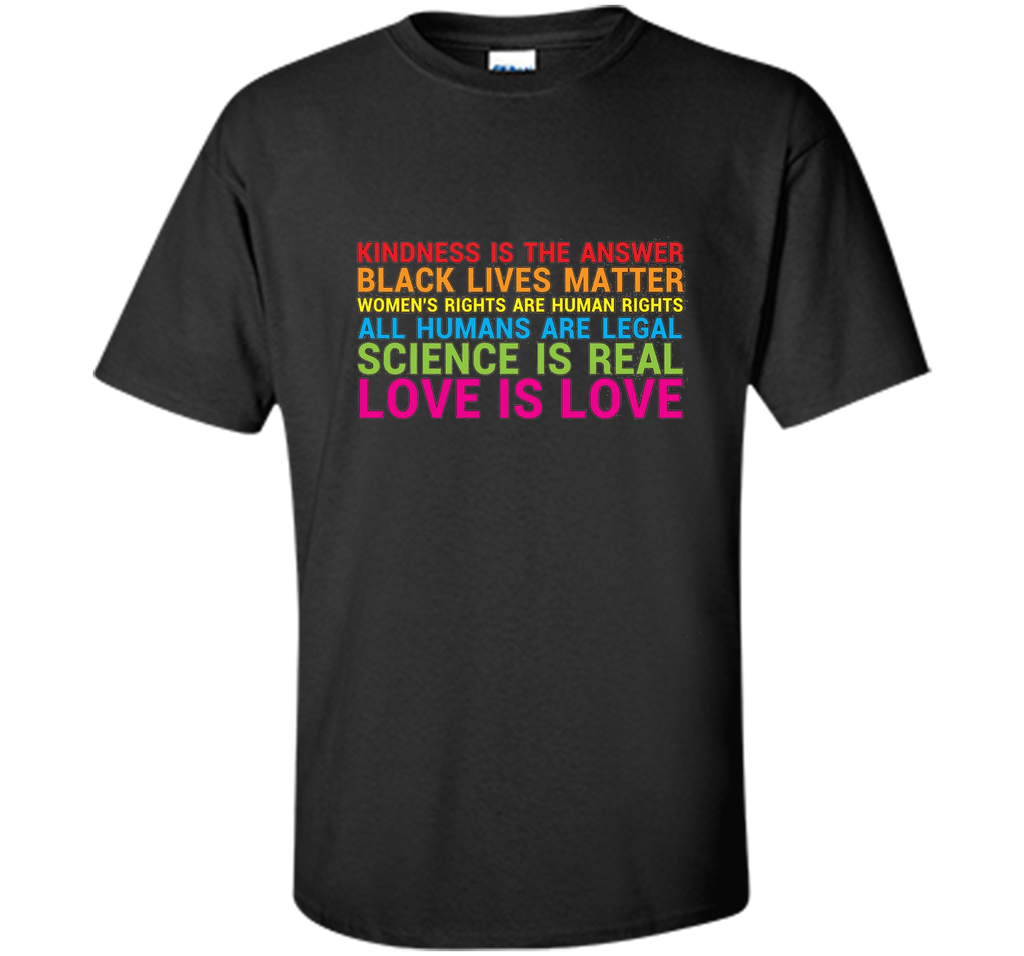 Love Is Kindness T-Shirt Black Lives LGBT Equality Feminist