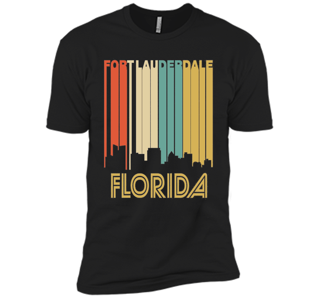 Retro 1970's Style Fort Lauderdale Florida Skyline T-Shirt