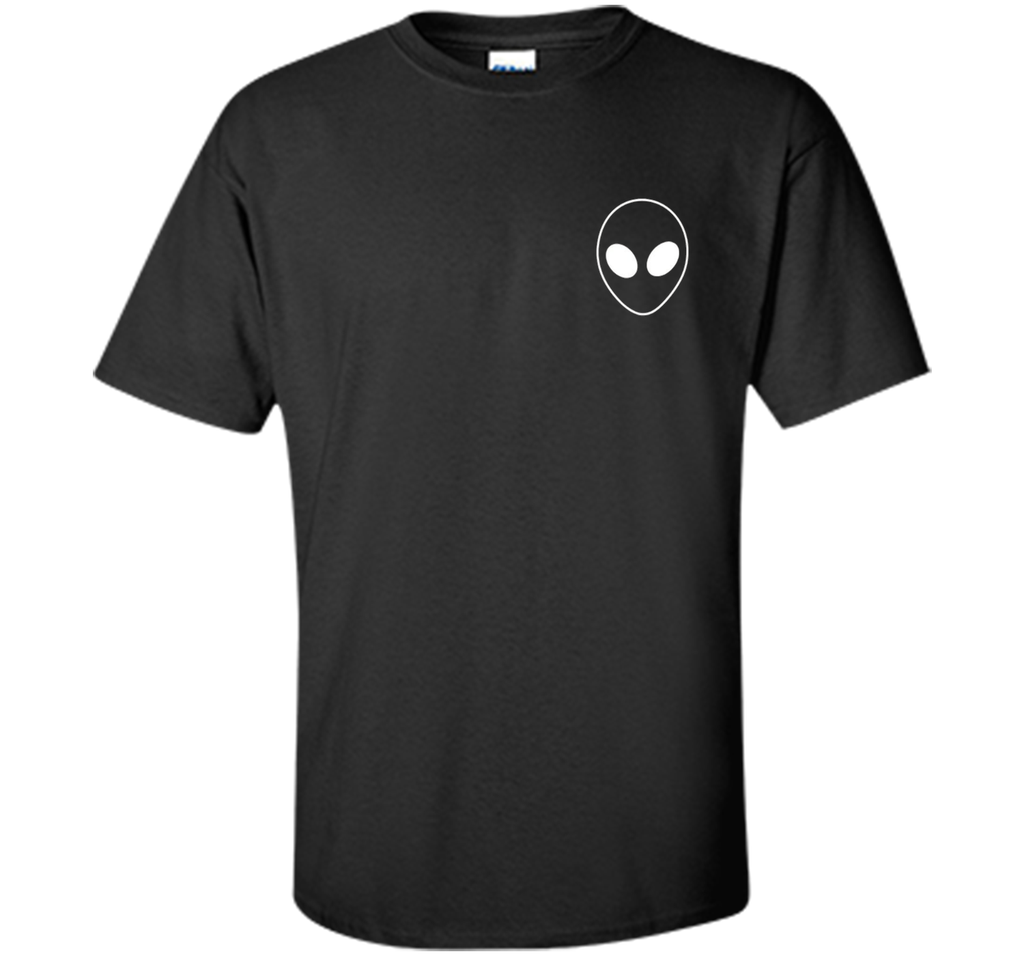 GENYOLO Black and White Alien T-Shirt. Alien Face Shirt