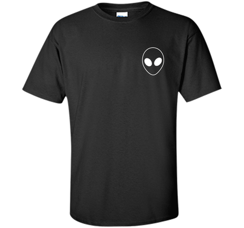 GENYOLO Black and White Alien T-Shirt. Alien Face Shirt