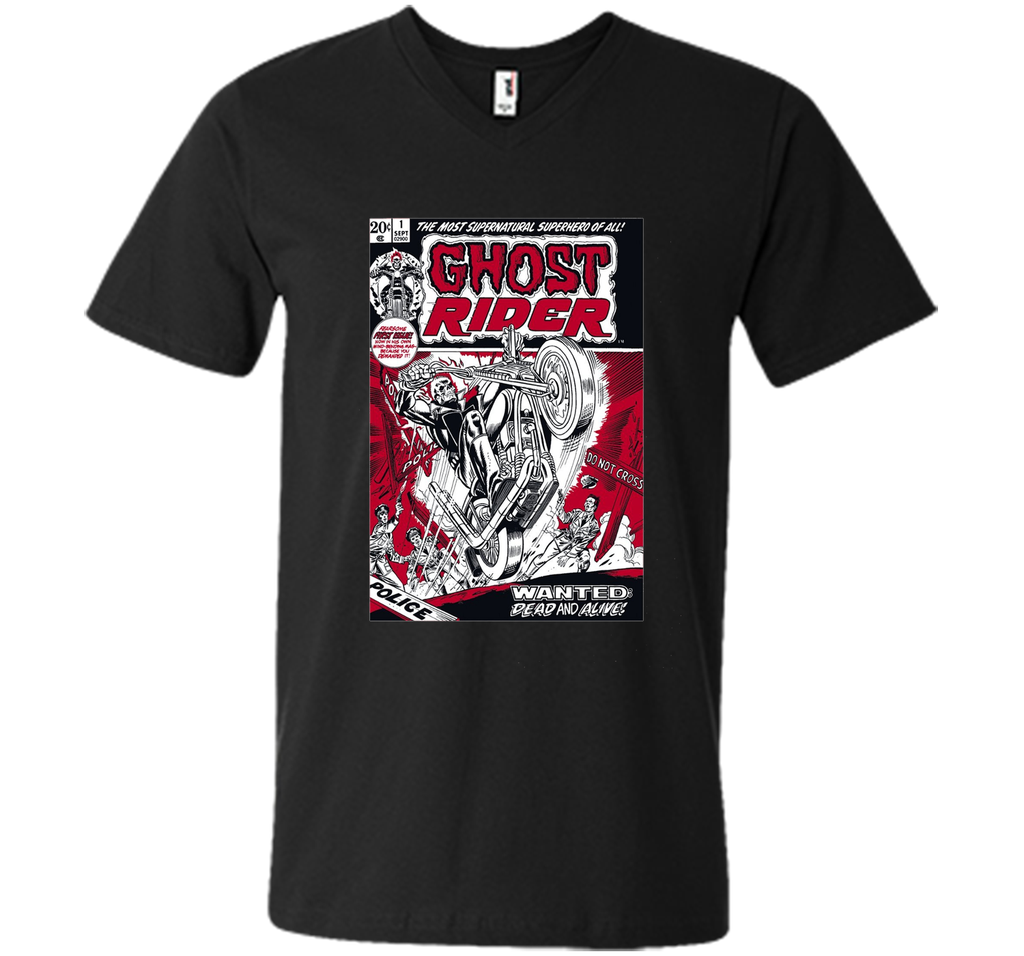 Marvel Ghost Rider Comic Book Cover Print Graphic HORROR T-Shirt shirt