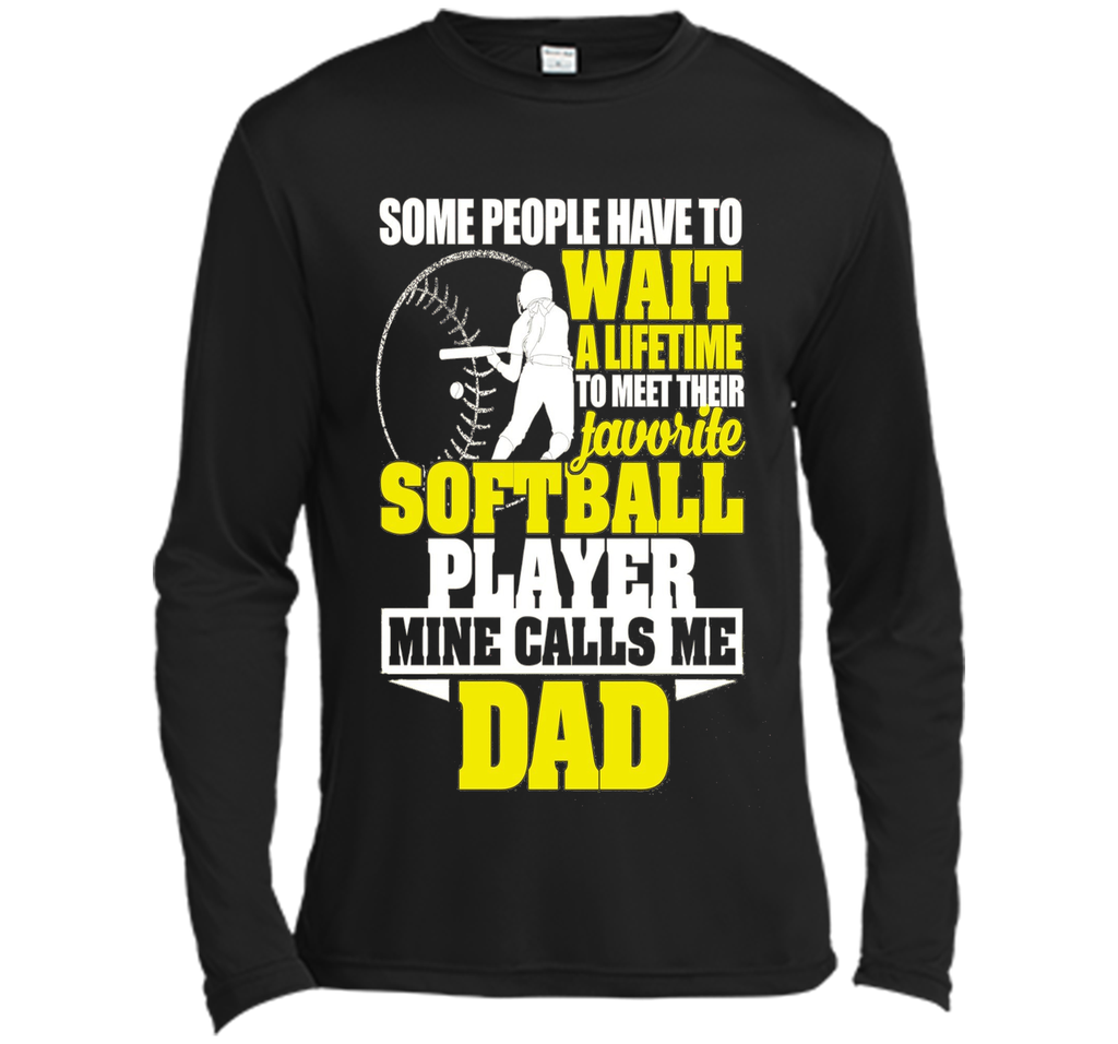 Softball Player Mine Calls Me Dad Shirt Fathers Day Gifts