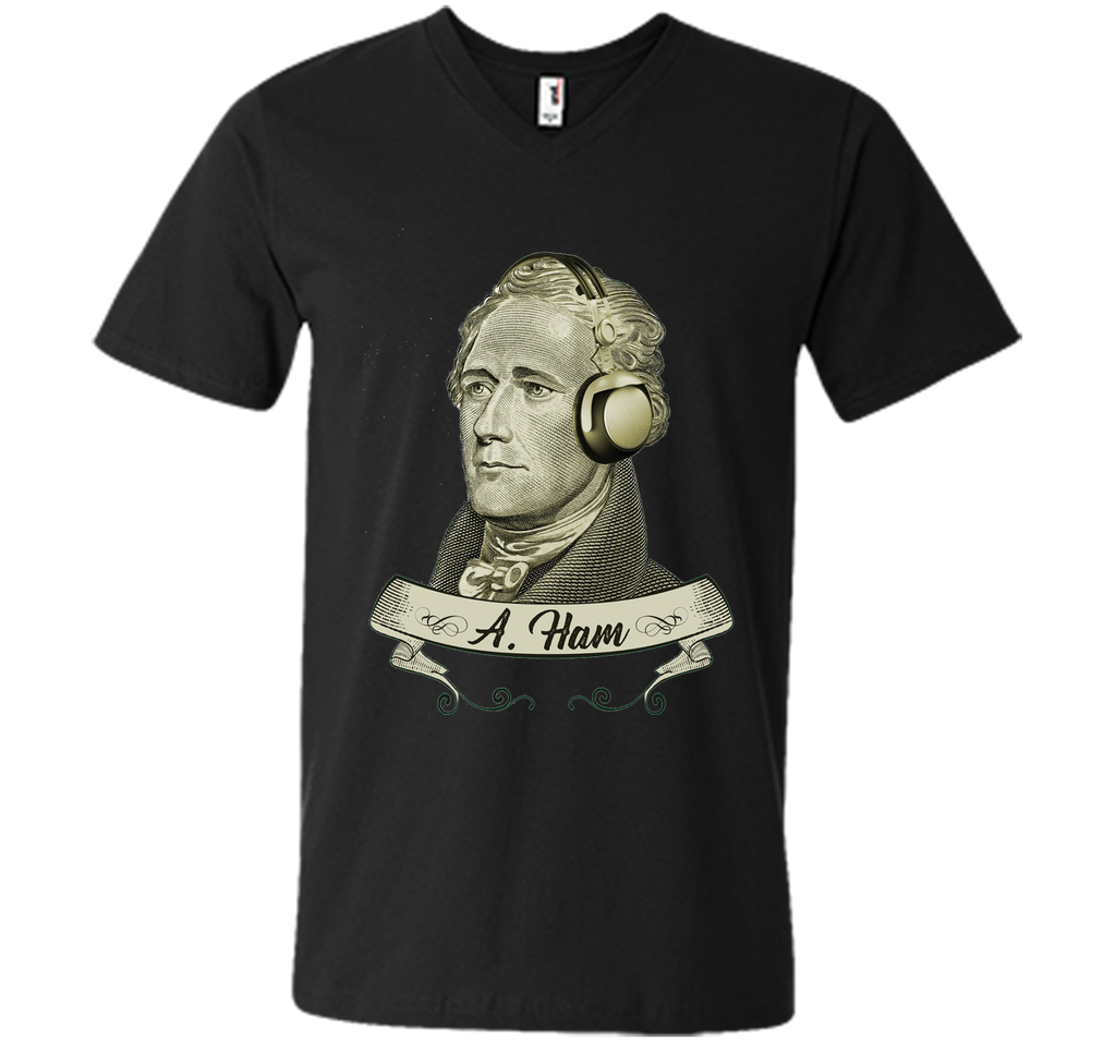 Hamilton Listening to Music T-shirt - Funny Headphones Tee