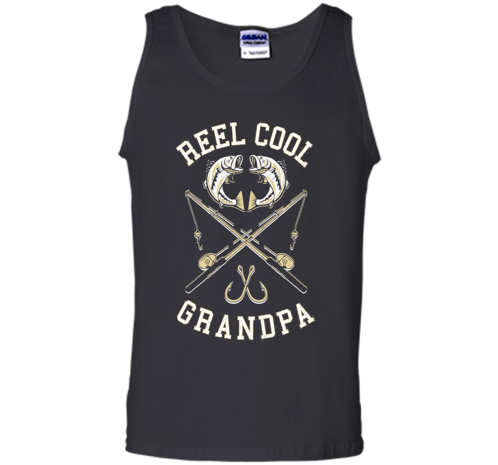 Mens Reel Cool Grandpa Funny Fishing T-Shirt
