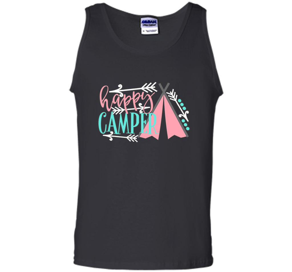 Happy Camper Shirt Girly Pink Tent Tribal Arrow Camping Mom