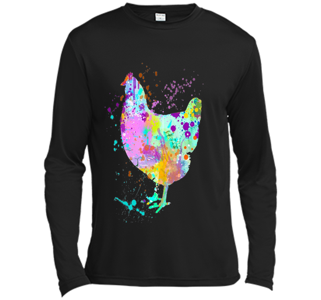 Chicken T-Shirt, Watercolor Splash Love Chickens Tee Shirt