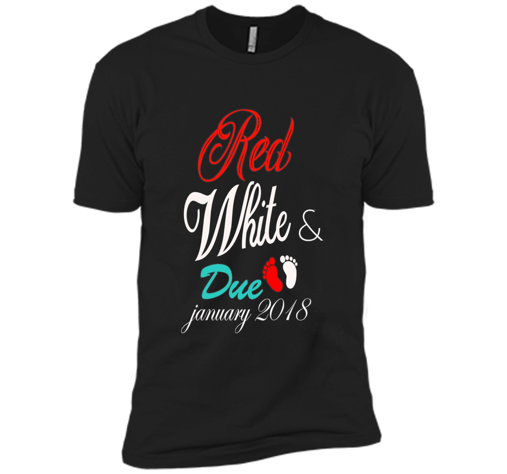 Womens Red White and Due in January 2018 Shirt