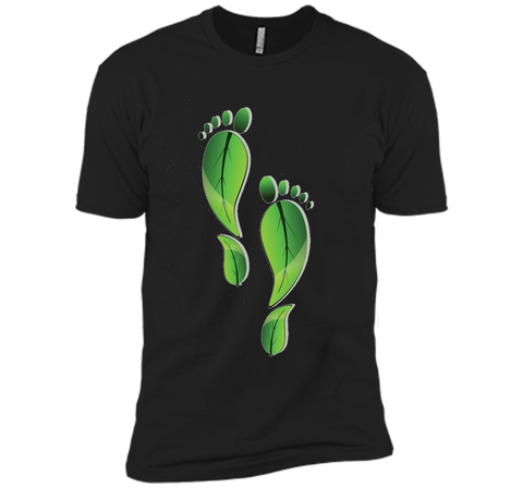 Green Leaf Foot Prints Environmental T Shirt