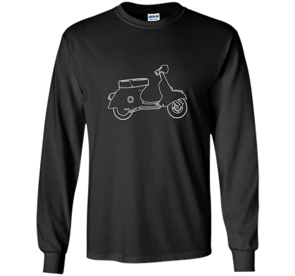 Vintage Retro Scooter Sketch Outline T-shirt