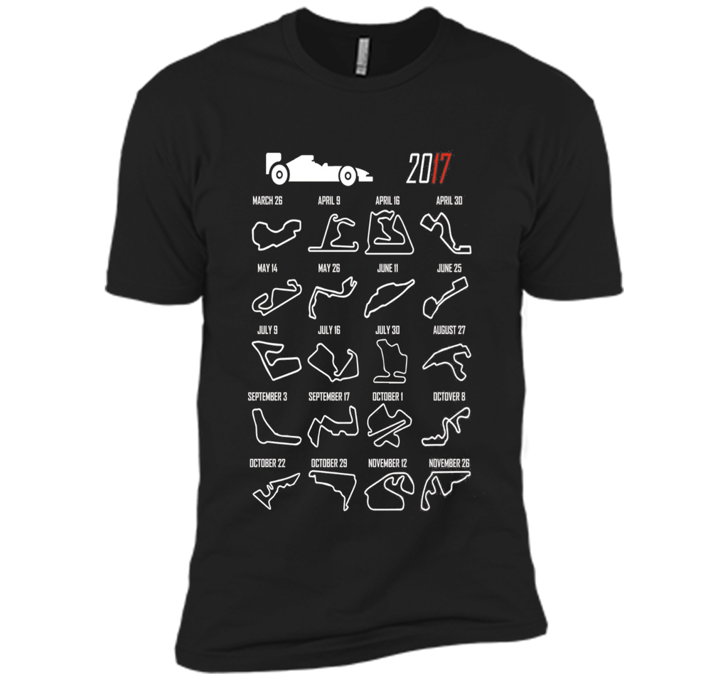 Race Calendar Racing Fan 2017 T shirt