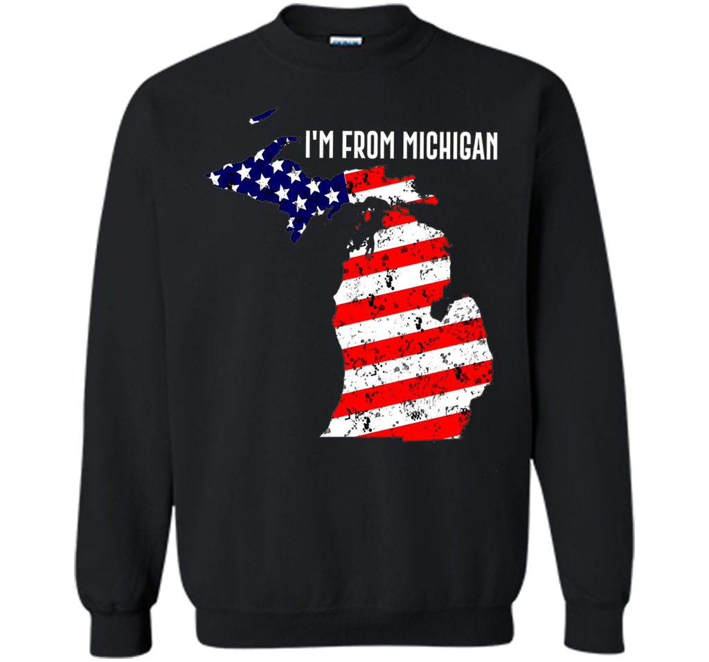 Proud of Michigan-US flag Independence day Tshirt