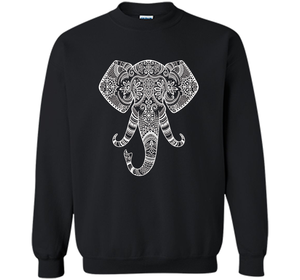 Painted Elephant Tracing | Indian Art Yoga Motif T-shirt