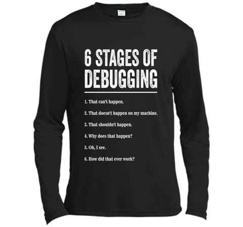 6 Stages of Debugging Bug Coding Computer Programmer T-Shirt