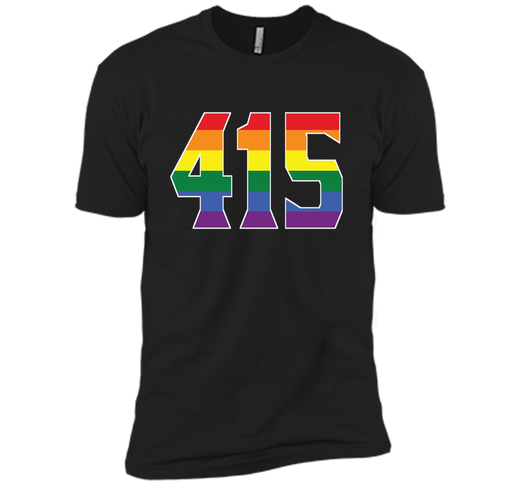 415 Area Code San Francisco CA Gay Pride LGBT Rainbow Shirt