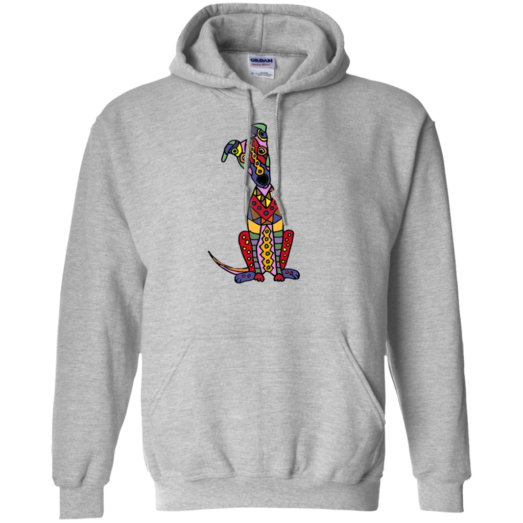 funny psychedelic greyhound dog abstract art T-Shirt