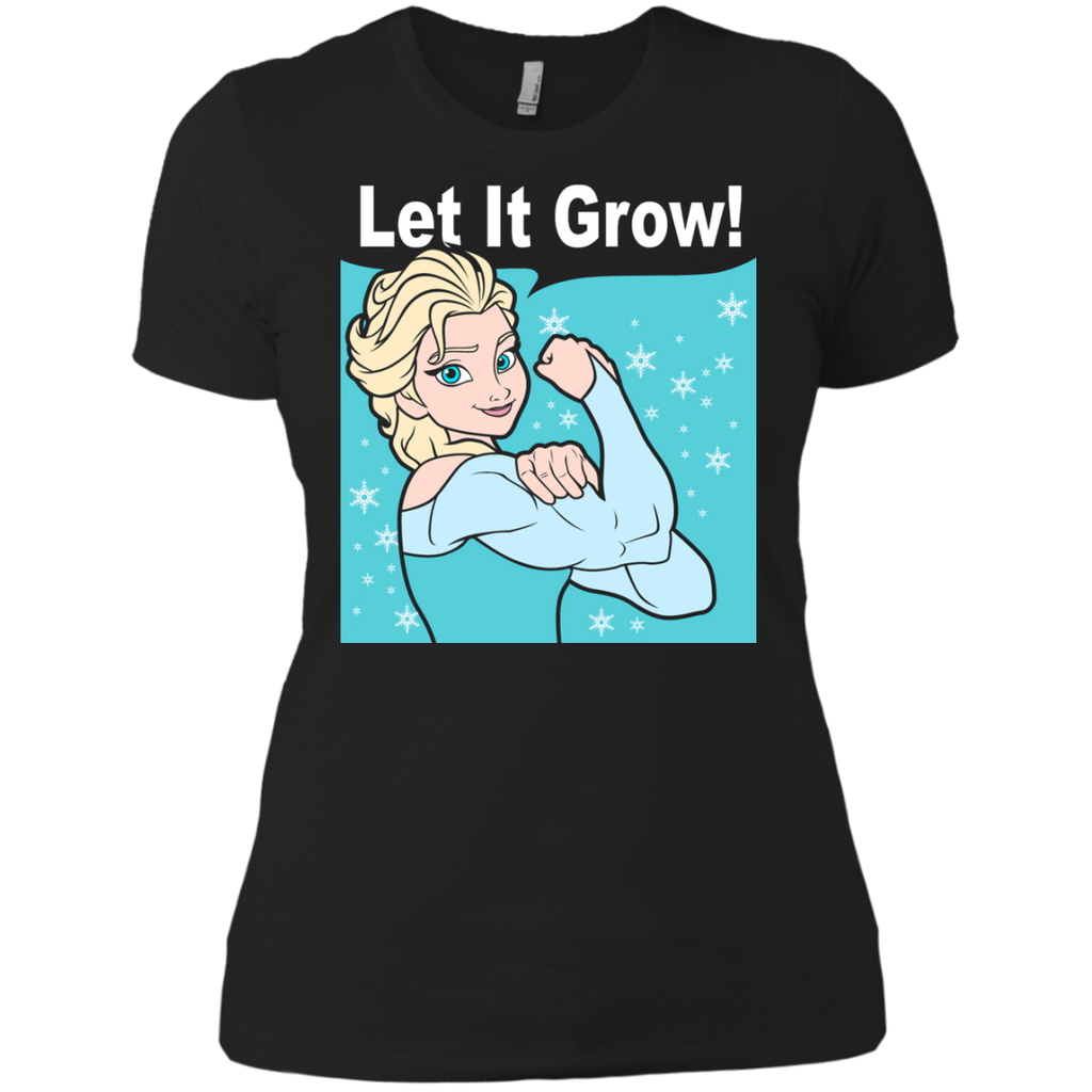 funny gym elsa let it grow fitness T-Shirt