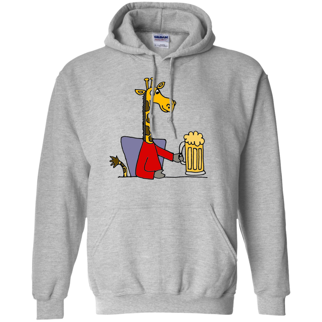 funny cool giraffe drinking tall mug of beer T-Shirt