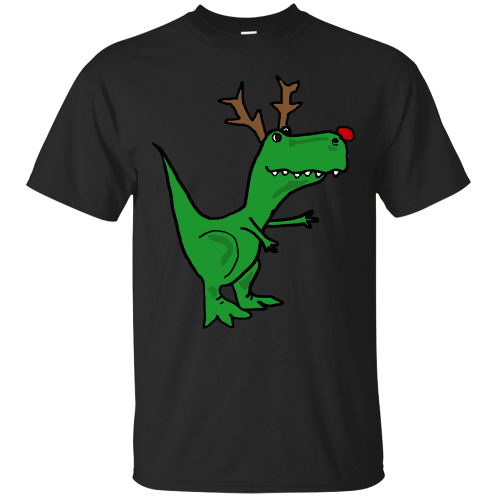 cool funny christmas t-rex dinosaur with antlers holiday sweater T-Shirt