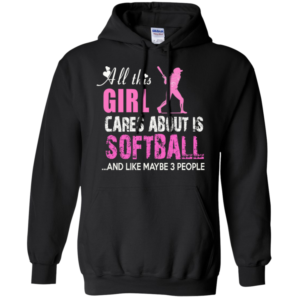 all this girl cares about is softball softball mom t T-Shirt