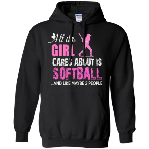all this girl cares about is softball softball mom t T-Shirt