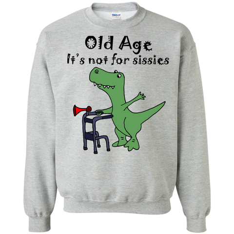 funny cool t-rex dinosaur using walker old age art T-Shirt