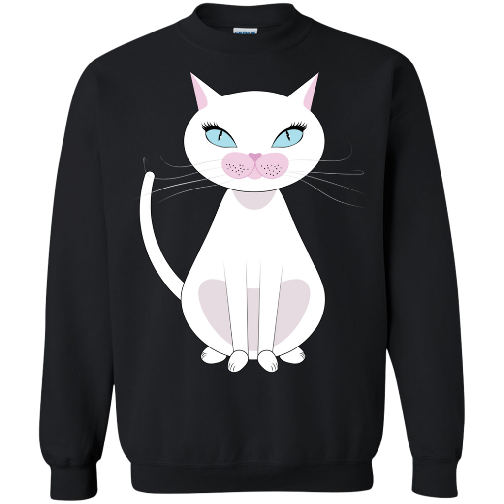 cartoon white cat sweatshirt T-Shirt